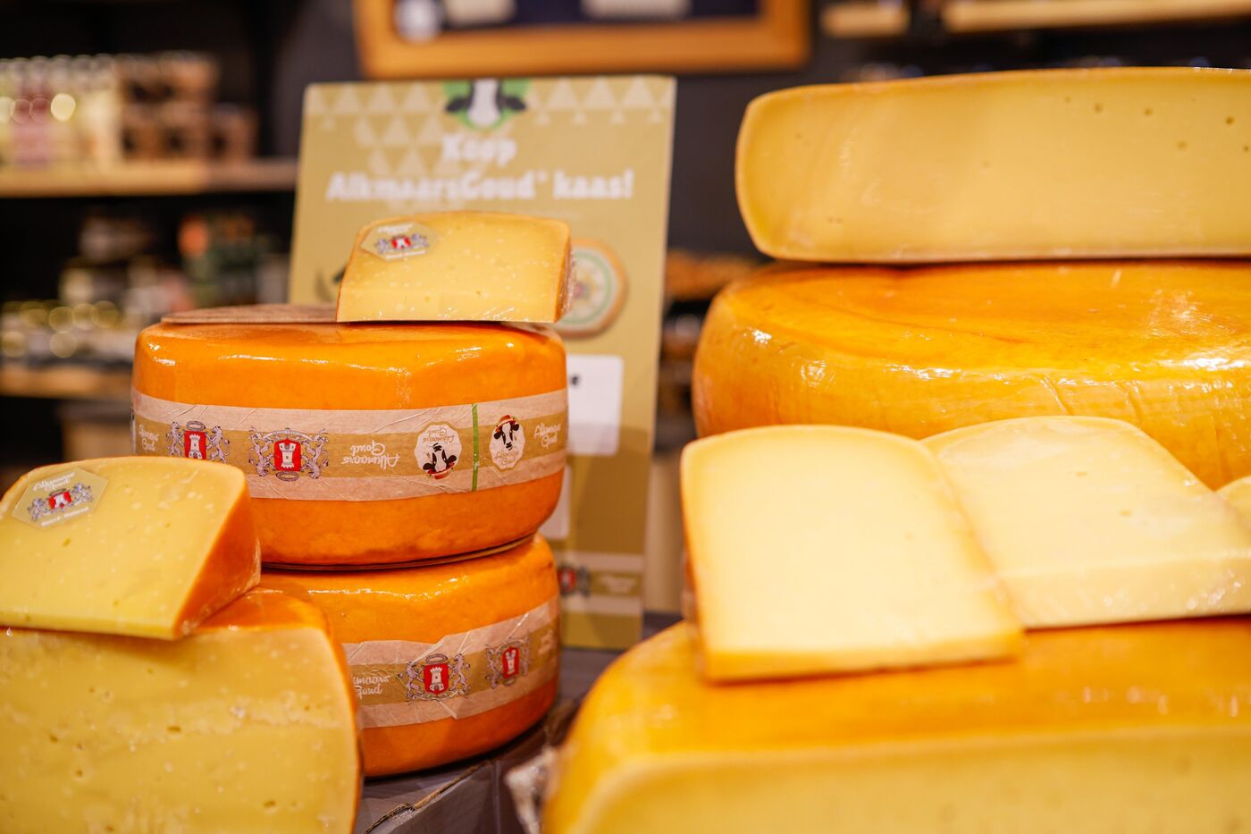 Alkmaars Goud kaas in de winkel